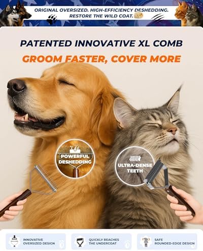 Undercoat Rake for Dogs & Cats, Dog Brush for Shedding, Dematting Comb - Image 5