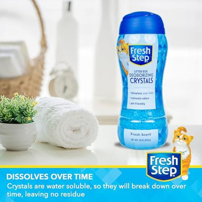 Fresh Step Cat Litter Crystals Deodorizer, Fresh Scent, 30 Oz - Image 4