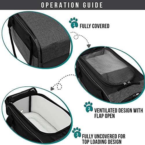PetAmi Small Dog Purse Carrier with Pockets, Airline Approved, Charcoal - Image 5