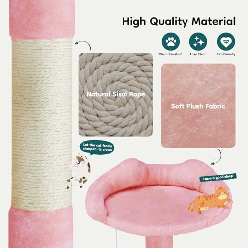 DUMOS 54-inch Cat Tree Tower with Scratching Posts, Indoor Use - Image 3