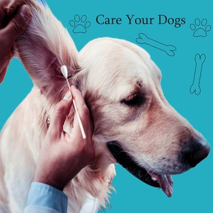 6 Inch Long Large Cotton Swabs,200pcs Large Cotton Buds with Bamboo Handle,Extra Large Tip Cotton Swabs ,Professional Big Cotton Swabs，Dogs Ears Large Cotton Swabs - Image 4