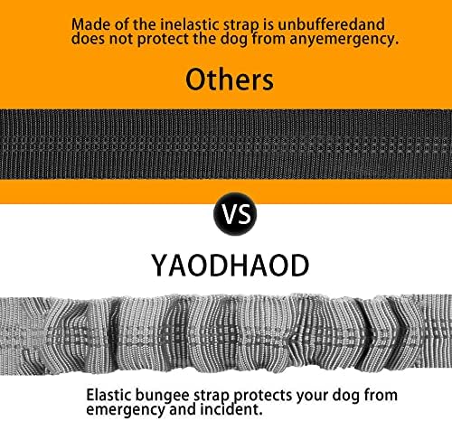 YAOHDAO Dog Seat Belt Harness for Car, Restraint Adjustable with Elastic Bungee Buffer Headrest for Vehicle, 360° Swivel Carabiner Nylon Pet Safety Seat Belts Heavy Duty Car Harness for Dogs (Grey) - Image 4
