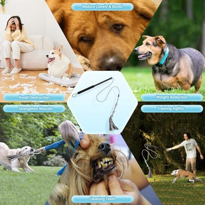 Flirt Pole for Small Medium Dogs,Interactive Chase and Tug of War Outdoor Dog Toys,Heavy Duty Dog Teaser Wand Chase Toys with Rope,Durable Flirt Stick Pole for Dogs Outside Agility Exercise & Training - Image 7