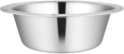Jeffers Pet Stainless Steel Pet Food & Water Bowl – Embossed Paw Print, Wide Lip, Non Slip, Dishwasher Safe, Rust Resistant Metal Dog Cat Feeding Dish for Indoor Outdoor Crate Travel Use, 1 Quart