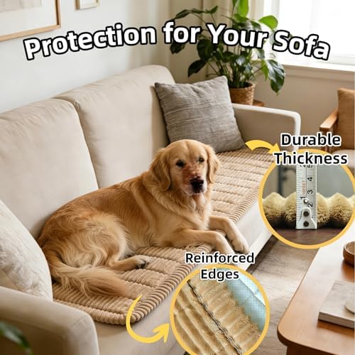 Soft Plush Dog Car Seat Cover & Sofa Protector, Non-Slip Mat (23.6''×82'') - Image 5