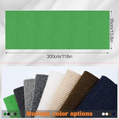 Cat Scratch Furniture Protector - 118" x 13.8" Trimmable Self-Adhesive Cats Claws Scratch Pads, DIY Cat Climbing Couch Protector for Scratch Post Cat Tree Replacement Indoor (Green) - Image 2