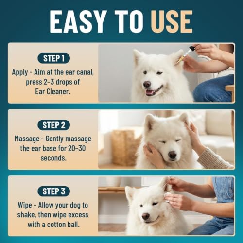 VICSOM Dog Ear Cleaner, Ear Drops for Dogs with Ozonated Olive Oil, 60 mL - Image 6