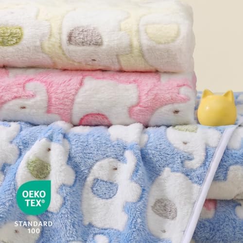 Luciphia 3 Pack Cute Dog Blankets Soft Fleece for Small Puppy Cat,23"x16" - Image 3