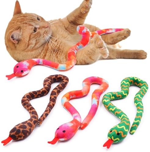 CiyvoLyeen Plush Snake Catnip Toys for Indoor Cats 3 Pack by CiyvoLyeen