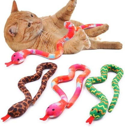 CiyvoLyeen Plush Snake Catnip Toys for Indoor Cats 3 Pack by CiyvoLyeen