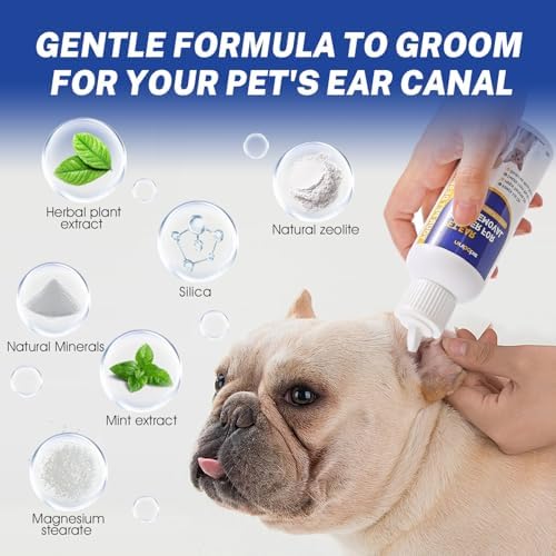 Dog Ear Hair Removal Kit with Ear Powder, Finger Wipes & Forceps - Image 3