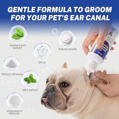 Dog Ear Hair Removal Kit with Ear Powder, Finger Wipes & Forceps - Image 3