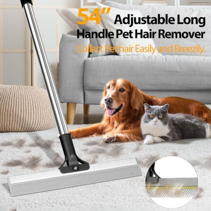 Carpet Rake for Pet Hair Removal Tool,Reusable Hair Remover Broom - Image 2