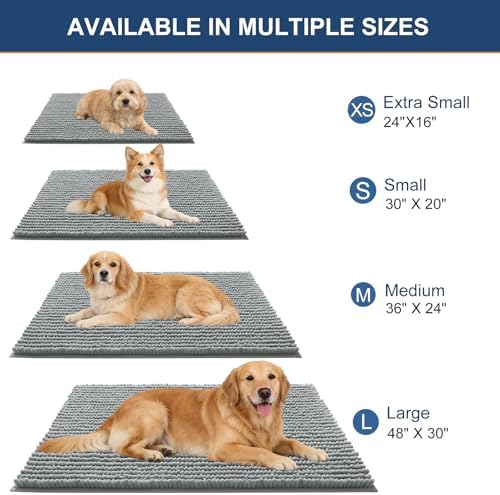 OLANLY Dog Door Mat for Muddy Paws 44x32, Extra Absorbent Chenille Mud Mat - Image 2
