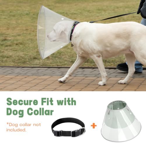 Dog Cone Collar with Soft Liner to Stop Licking, Elizabeth Recovery Collar After Surgery for Large Medium Dogs, Comfortable Pet Head Cone Alternative for Neutering Spay Injury - Image 5