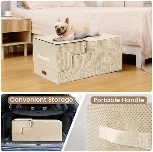 Aodisman Dog Stairs for High Beds 22.6" H, 5-Step Pet Steps for Small Dogs - Image 2