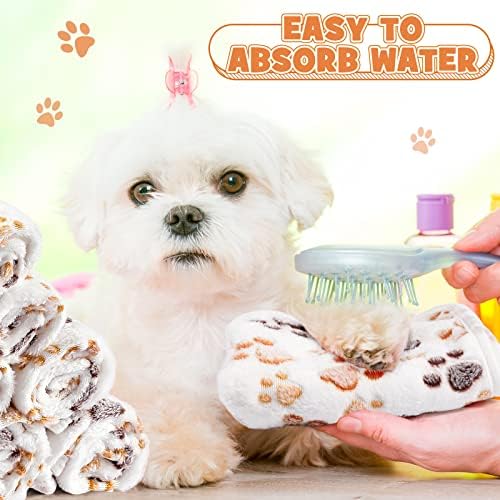 Tegeme 12 Pcs Puppy Blanket for Cat, 23 x 16 Inch, White - Image 6