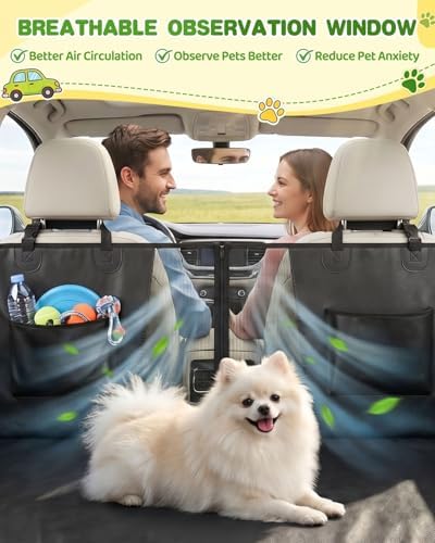 Victoper Dog Car Seat Cover, 600D Heavy Dute Car Seat Cover for Dogs Pets,100% Waterproof Anti-Scratch Nonslip Dog Hammock for Cars, Hard Bottom Seat Covers Protector for Sedan SUV Truck PU Leather - Image 5