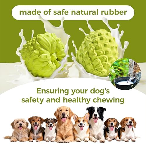 MewaJump Dog Chew Toys, Rubber Dog Toys Squeaky Toys for Aggressive Chewers - Image 3