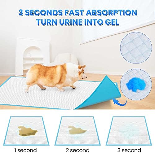 Boscute Thicken 6 Layers Heavy Absorbent XL 36"x24" Pet Training Dog Pee Pads, Extra Large Polymer Leak-Proof Quick Dry Puppy Pee Pads, Disposable Pee Pads for Dogs Cats Rabbit, 30 Counts - Image 3
