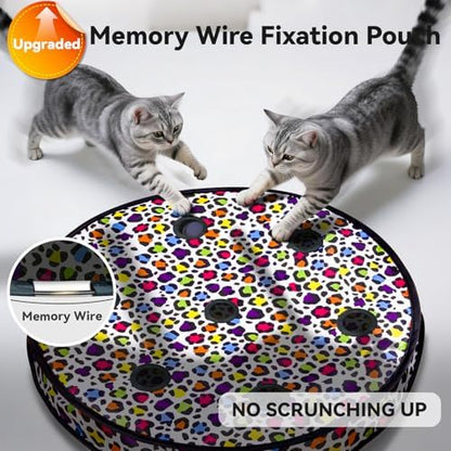 ORSDA Cat Toys for Indoor Cats, Interactive Activated Moving Ball in 7 Holes Mat, Automatic Fast Rolling Ball, Hide and Seek Toys for Adult Cats, Exercise Kicker Mouse Catching Game - Image 2