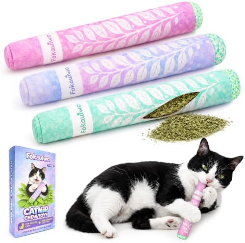 Cat Nip Toys with 45000mg A+ Organic Catnip Kicker Chew Toy Indoor by Fokauiwo