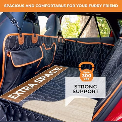 Dog Seat Cover for Back Seat | Extended Dog Car Seat Cover for Back Seat, Car Seats for Pets, Waterproof, Durable, Extra Space with Hard Bottom, Pet Seat Protector for Dogs - Image 2