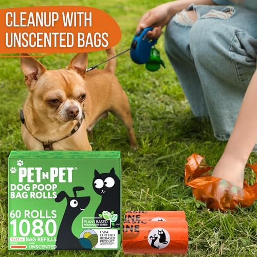 Pet N Pet Poop Bags for Dogs, 1080 Count, Plant Based, Unscented, Orange - Image 6