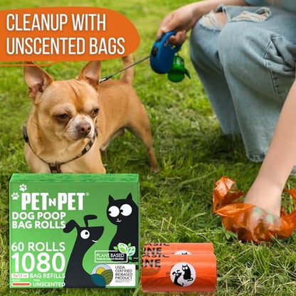 Pet N Pet Poop Bags for Dogs, 1080 Count, Plant Based, Unscented, Orange - Image 6