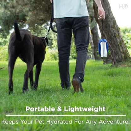 Portable Dog Water Bottle, 24 oz, Stainless Steel, Convenient Pet Water Dispenser, Collapsible Travel Bowl, Walking, Hiking, and Outdoor Activity, Compatible with Various Pets, Houd2Go (Pink, 24oz) - Image 4