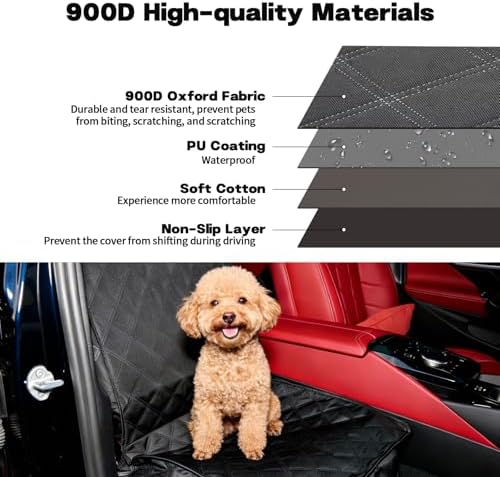 2-Pack Waterproof Front Seat Cover for Dogs with Side Flaps - Image 6