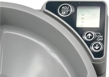 Cat Mate C500 Automatic 5 Bowl Digital Timer-Controlled Pet Feeder - for Cats and Small Dogs, Wet or Dry Food, Includes Twin Ice Packs, 5 Meals Up to 0.73 lb Each, White