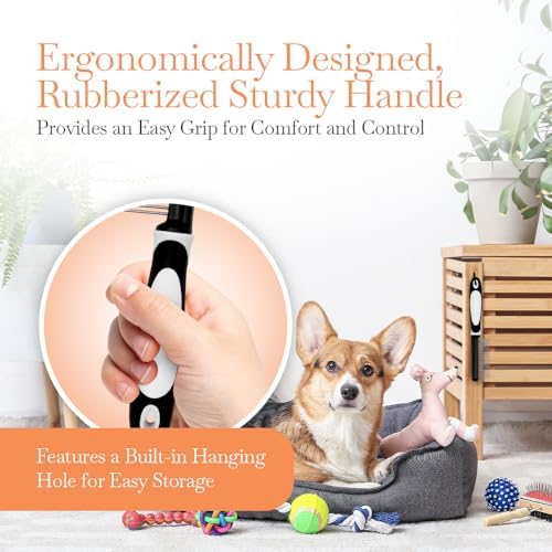 Fuller Brush Single-Sided Pet Comb - 25 Rust-Resistant Stainless Steel Pins - Ergonomic Rubberized Easy Grip Handle - Remove Tangles, Mats & Reduce Loose Hair - Tool for Grooming Dogs & Cats - Image 5