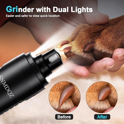 Dog Nail Grinder, Dog Nail Trimmers, and Clippers Kit with 2 LED Lights. Super Quiet Electric Pet Nail Grinder, Rechargeable, for Small, Medium, and Large Dogs & Cats, 2 Diamond Grinding Wheels. - Image 4