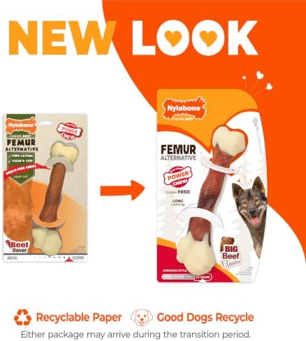Nylabone Femur Bone Alternative Power Chew Toy for Dogs, Dog Toys for Aggressive Chewers, Beef Flavor, Large - Up to 50 lbs, 1 Count - Image 3