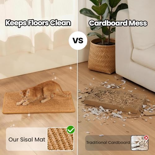 Conlun 2-Pack Cat Scratching Pads, 15.7x23.6in Sisal Wall & Couch Protector - Image 3