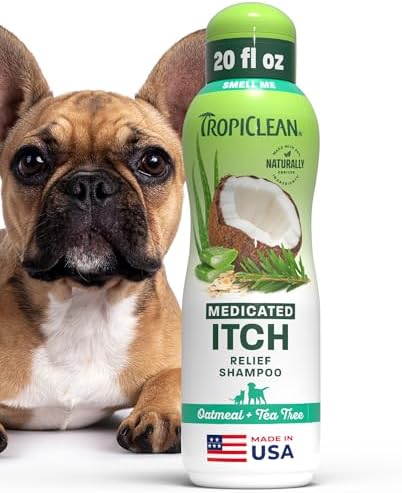 TropiClean Oatmeal Dog Shampoo, Medicated, 20oz by TropiClean
