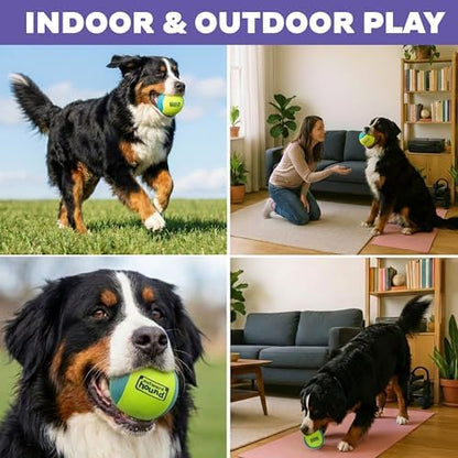 Outward Hound FlyFetch Squeak Ball Dog Toy, Extra‑Loud Squeaker, Durable Foam Core, Floats in Water, All Breeds, 4" - Image 4