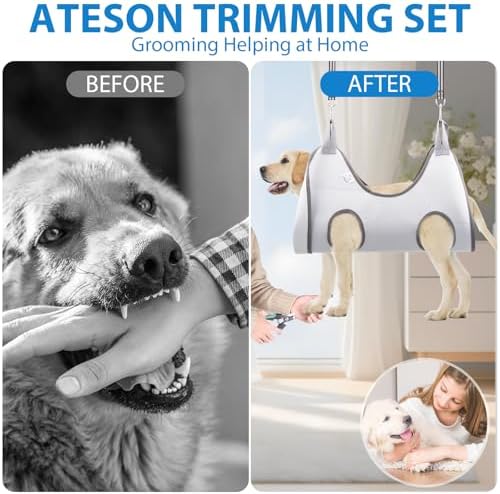 ATESON Pet Grooming Hammock Harness for Large Giant Dogs Nail Trimming, Dog Sling for Cutting Nails, Dog Hanging Holder Hanger with Nail Clippers, Nail File, Scissors XXXL - Image 6