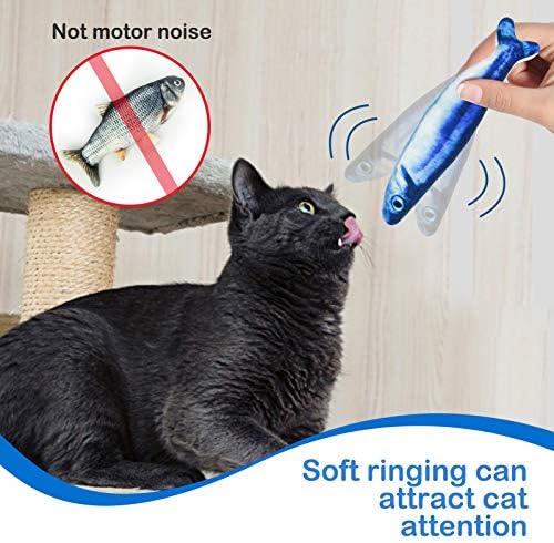 5Pcs Catnip Toy, Plush Fish Cat Toy, Cat Chew Toy, Catnip Filled Cartoon Fish with Bell Inside for Interactive Kitty Chew Toys Cat Teething Cat Exercise - Image 5