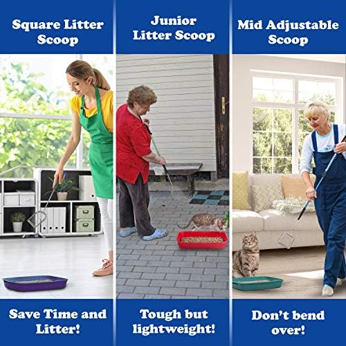 Sand Dipper Metal Cat Litter Scoop – Long Handle Cat Poop Scooper for Litter Box (27”), Heavy-Duty Stainless Steel Kitty Litter Scoop (Junior) - Image 4