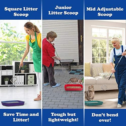 Sand Dipper Metal Cat Litter Scoop – Long Handle Cat Poop Scooper for Litter Box (27”), Heavy-Duty Stainless Steel Kitty Litter Scoop (Junior) - Image 4