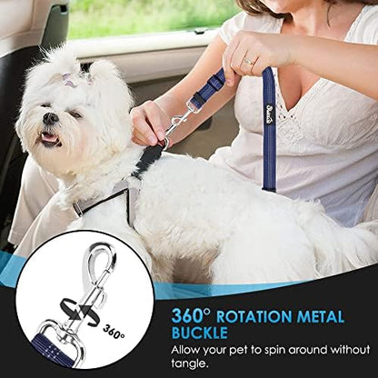 SlowTon Dog Seat Belt for Car, 2 Pack Dog Car Harness Seatbelt with Bungee - Image 4