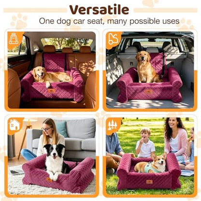 Dog Car Seat for Medium/Large Dogs up to 60LBS Memory Foam Dog Booster Seat - Image 4
