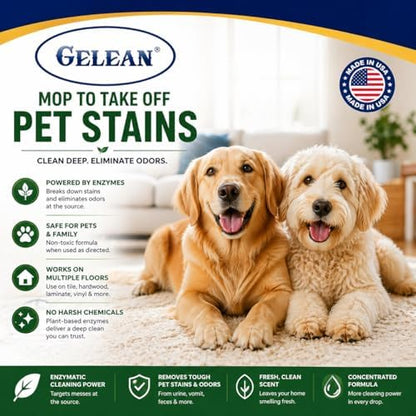 Strong Stain & Odor Eliminator - Cats & Dog Enzymatic Urine Destroyer -MADE IN USA- Fresh Scent Multi-Purpose Pet Stain Remover for Floors, Carpet, Bathrooms, Drains & Trash Deodorizer cleaner, 128oz - Image 5
