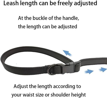 Multifunctional Dog Leash with Extra Handle -4 in 1 Hands-Free Adjustable Dog Leash for Jogging, Walking, Running - Fits Small and Medium-Sized Dogs (Black, M)