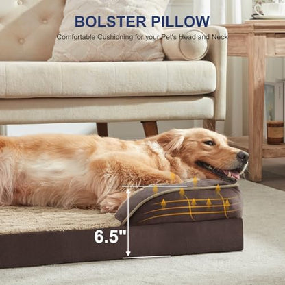FURTIME Orthopedic Medium Dog Bed, Supportive Waterproof Pet Bed - Image 2