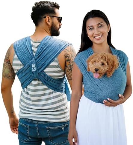 Pet K'tan Dog Sling Carrier: Hands Free Dog Carrier for Small & Medium Dogs - #1 Pet Travel Accessory & Gift - Bond with New Puppy- Safe & Durable - Hands Free - for Cats & Small Animals Anti-Anxiety by BabyKtan