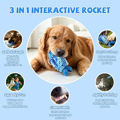 YINEYA Dog Toys for Aggressive Chewers, Tough Dog Chew Toys, Blue - Image 4