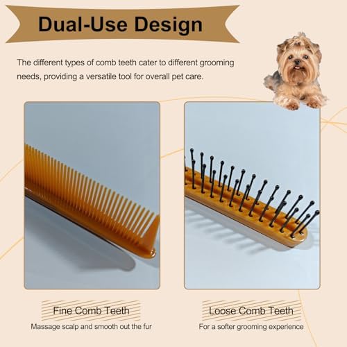 Folding Small Dog Grooming Brush (Yellow) - Image 3